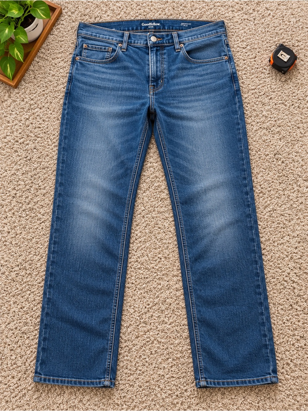 Goodfellow & Co Men’s Blue Straight-Leg Jeans